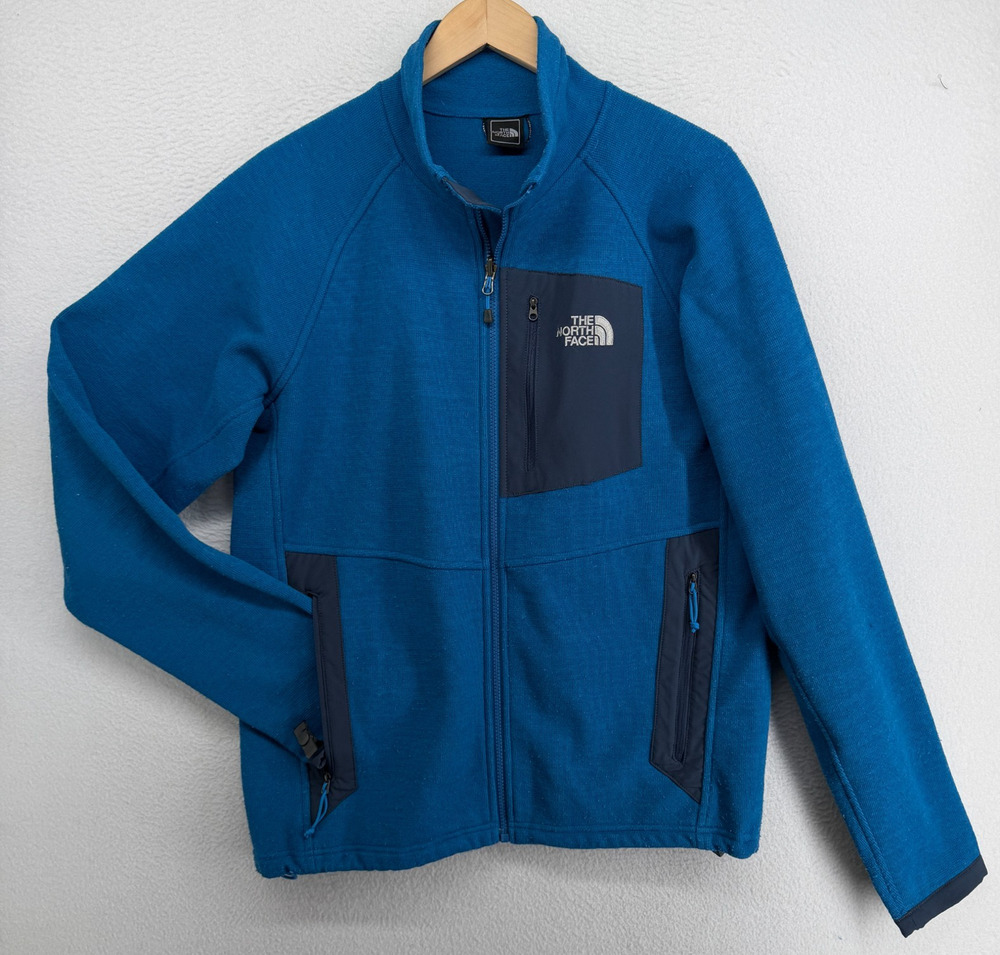 THE NORTH FACE Jacket Mens M TNF Apex Bionic Knit Fleece Lined Full Zip Blue
